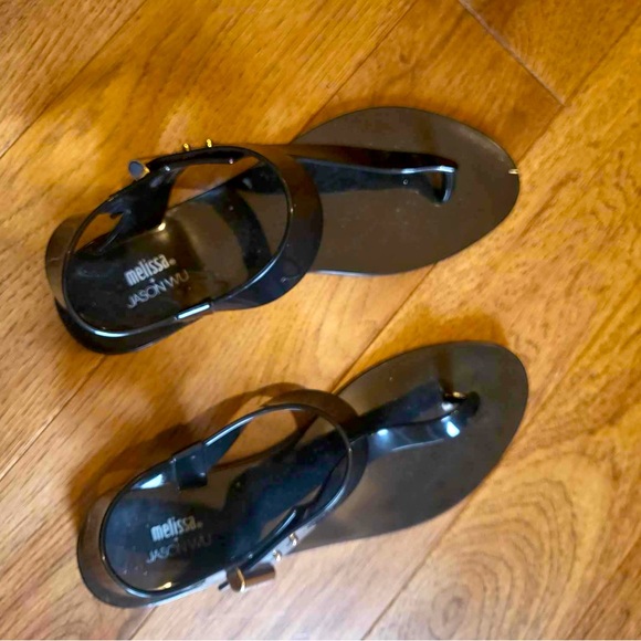 Fabulous sandals. Black&shiny. Worn only twice. Melissa by Jason Wu. Size 7.5 - Picture 1 of 6